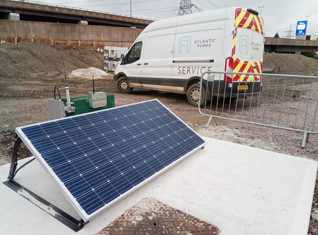 Installation of EnviroHub Pump Control Module powered by solar panel